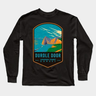 Durdle Door Jurassic Coast Dorset (Back View) Long Sleeve T-Shirt